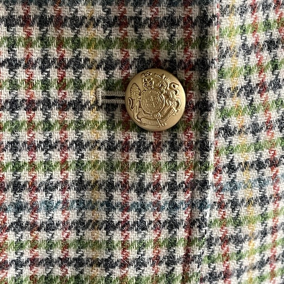 Talbots Wool Houndstooth Blazer Jacket | Size 10P | Classic Preppy Equestrian - Picture 8 of 13